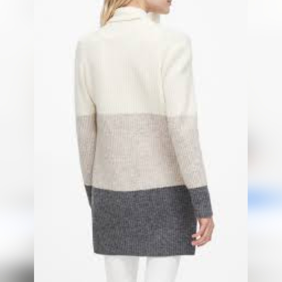 Banana Republic color block long wool blend sweater size XL NWT - Picture 2 of 7